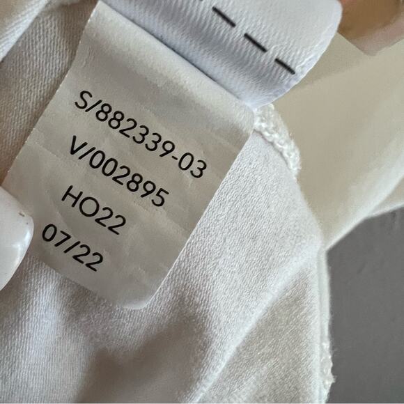 Athleta Designed in SF White Rounded Neck Tee T-Shirt Top Small - Picture 5 of 7